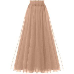 WOMEN'S Tulle Layered Skirts Champagne